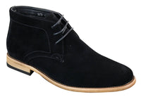 Botas de cano curto masculinas em camurça sintética