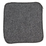 281 - Gravata e lenço de bolso masculinos em lã tweed cinza espinha de peixe, 5 cm (2")