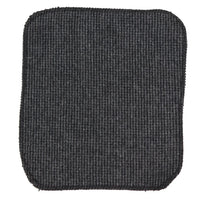 281 - Gravata e lenço de bolso masculinos em lã tweed espinha de peixe cor carvão, 5 cm (2")