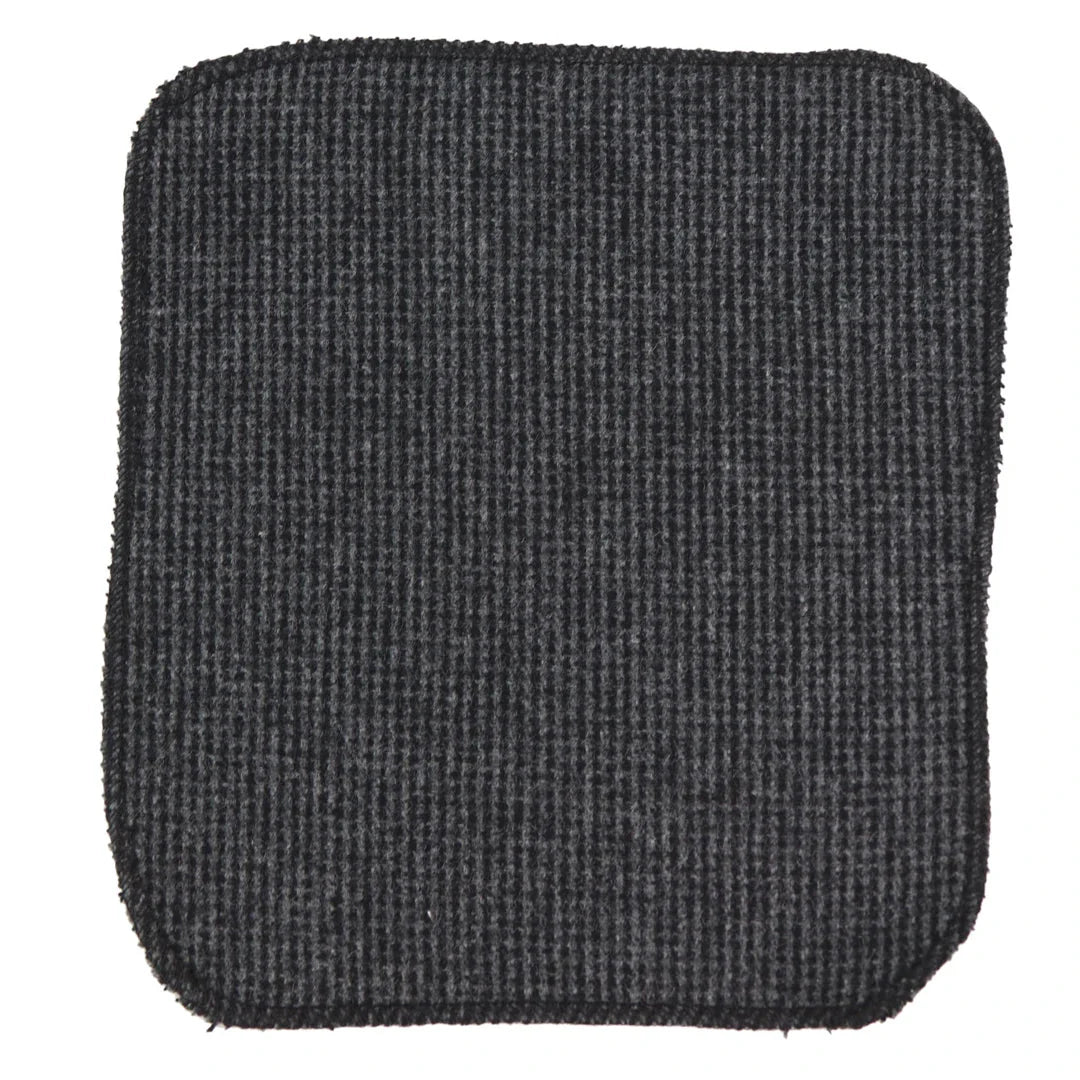 281 - Gravata e lenço de bolso masculinos em lã tweed espinha de peixe cor carvão, 5 cm (2")