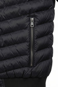 Jaqueta Bomber Masculina Preta Acolchoada Leve com Zíper