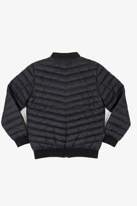 Jaqueta Bomber Masculina Preta Acolchoada Leve com Zíper