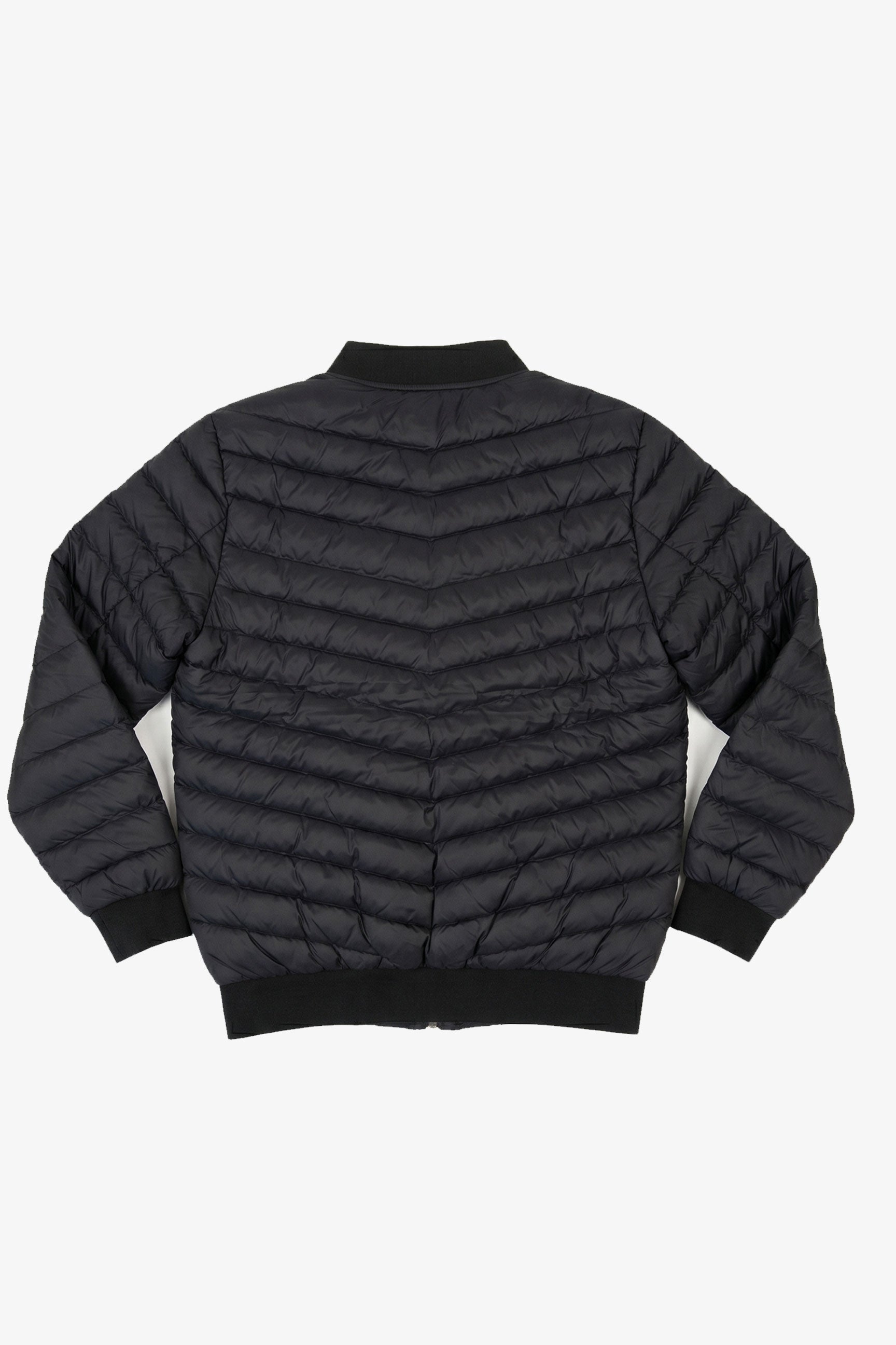 Jaqueta Bomber Masculina Preta Acolchoada Leve com Zíper
