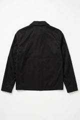 Jaqueta Harrington impermeável preta masculina com gola