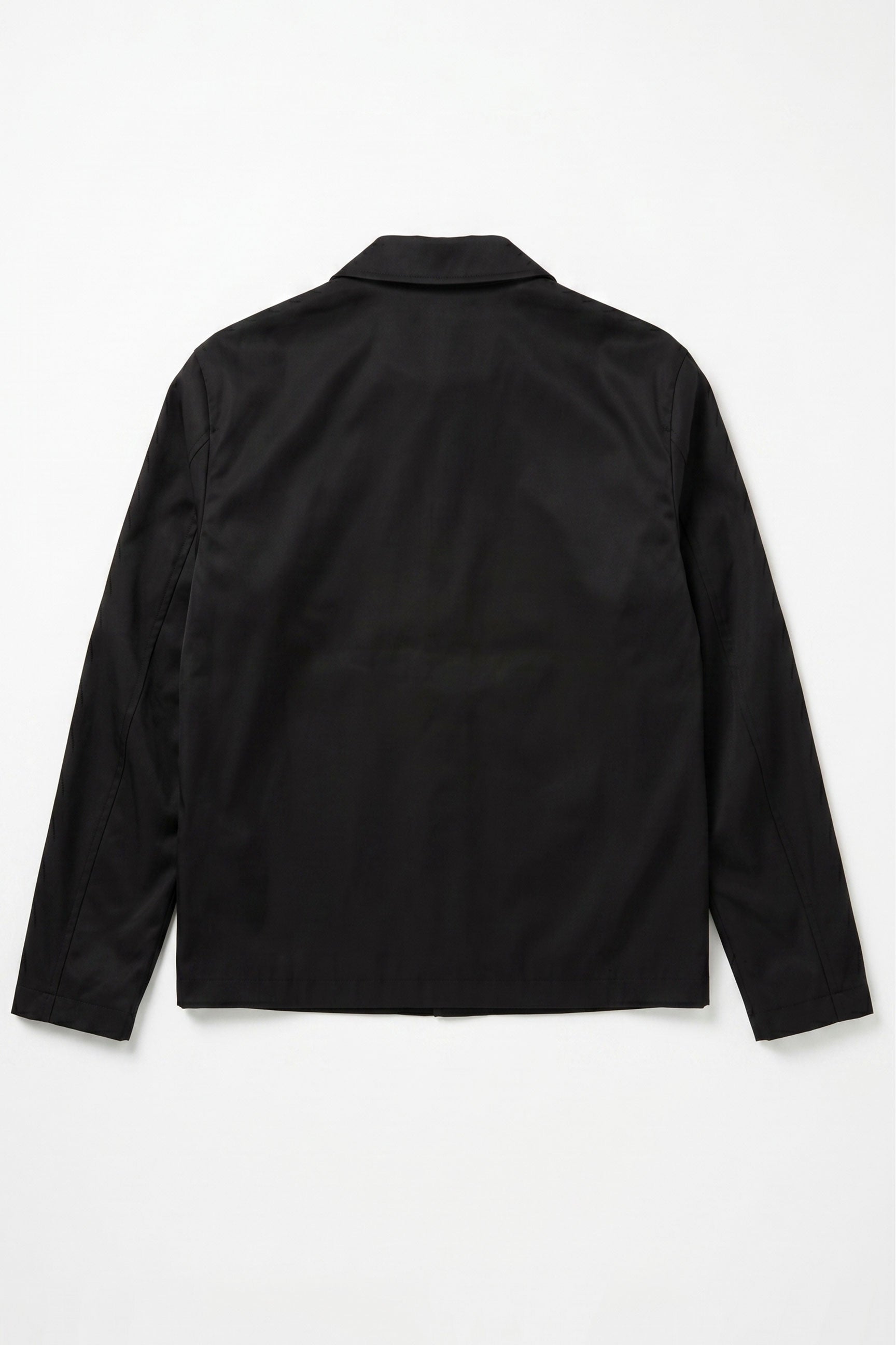 Jaqueta Harrington impermeável preta masculina com gola