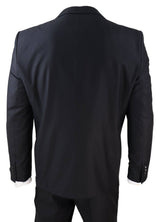 Terno masculino clássico preto de 3 peças