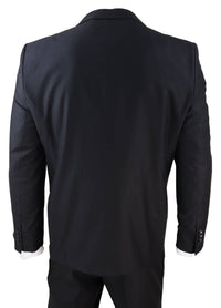 Terno masculino clássico preto de 3 peças