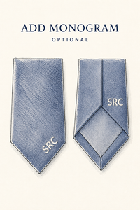 Conjunto de gravata e lenço masculino - Listras azul-marinho STZ41, tamanho único