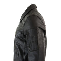 Jaqueta Bomber Clássica de Piloto Harrington Masculina em Couro Marrom