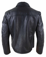 Jaqueta masculina de couro napa macio preto