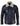 Jaqueta masculina de couro legítimo com gola de pele, estilo retrô vintage clássico, azul marinho casual.