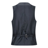 Terno preto de 5 peças para menino: blazer, colete, camisa, gravata e calça para casamento e funeral.