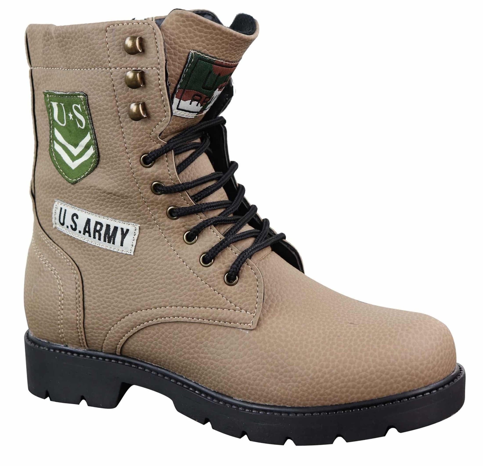 Botas de cano curto estilo exército americano para homem