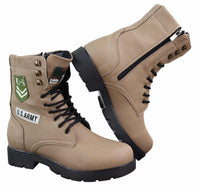 Botas de cano curto estilo exército americano para homem