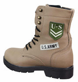 Botas de cano curto estilo exército americano para homem