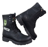 Botas de cano curto estilo exército americano para homem