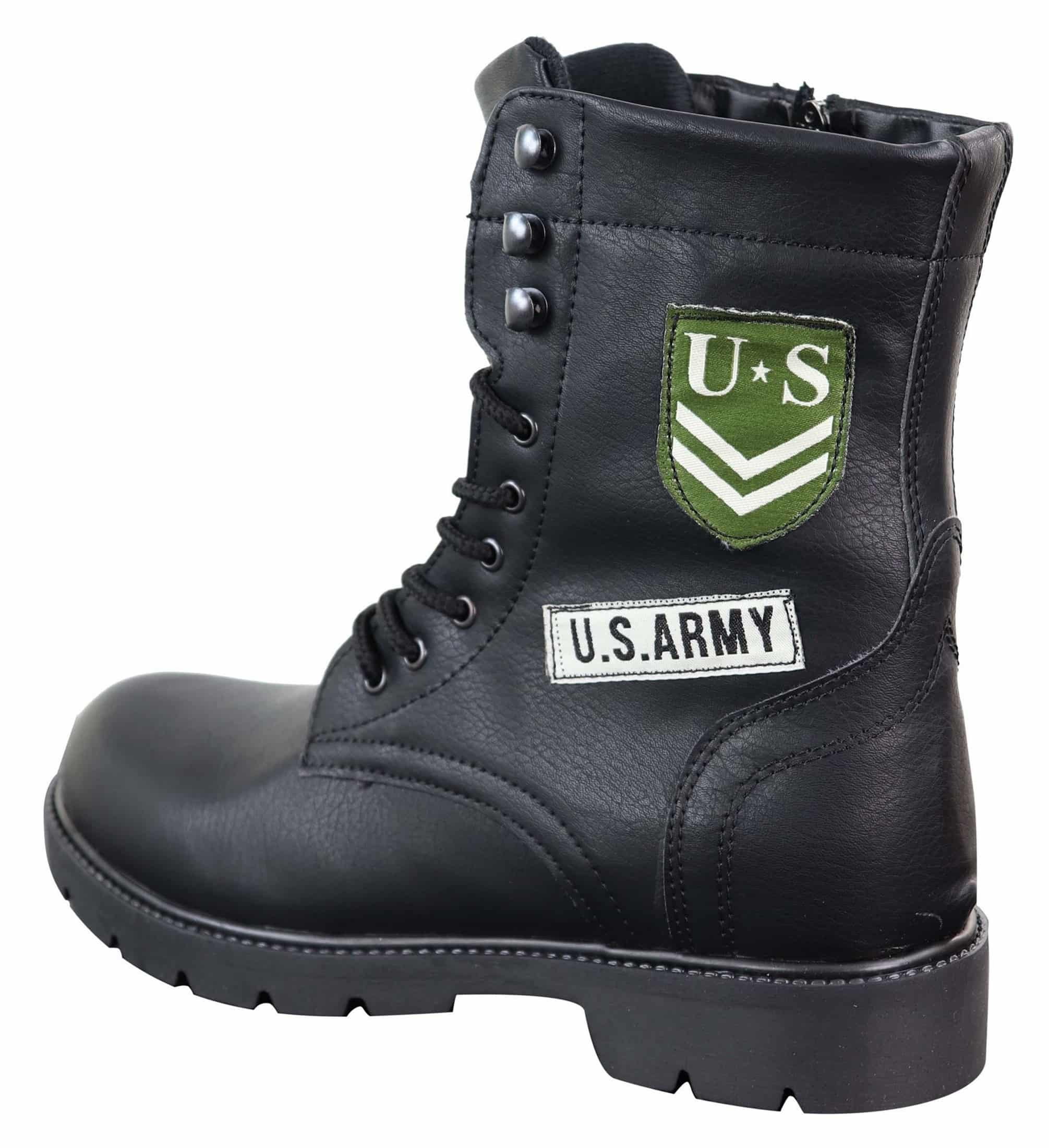Botas de cano curto estilo exército americano para homem