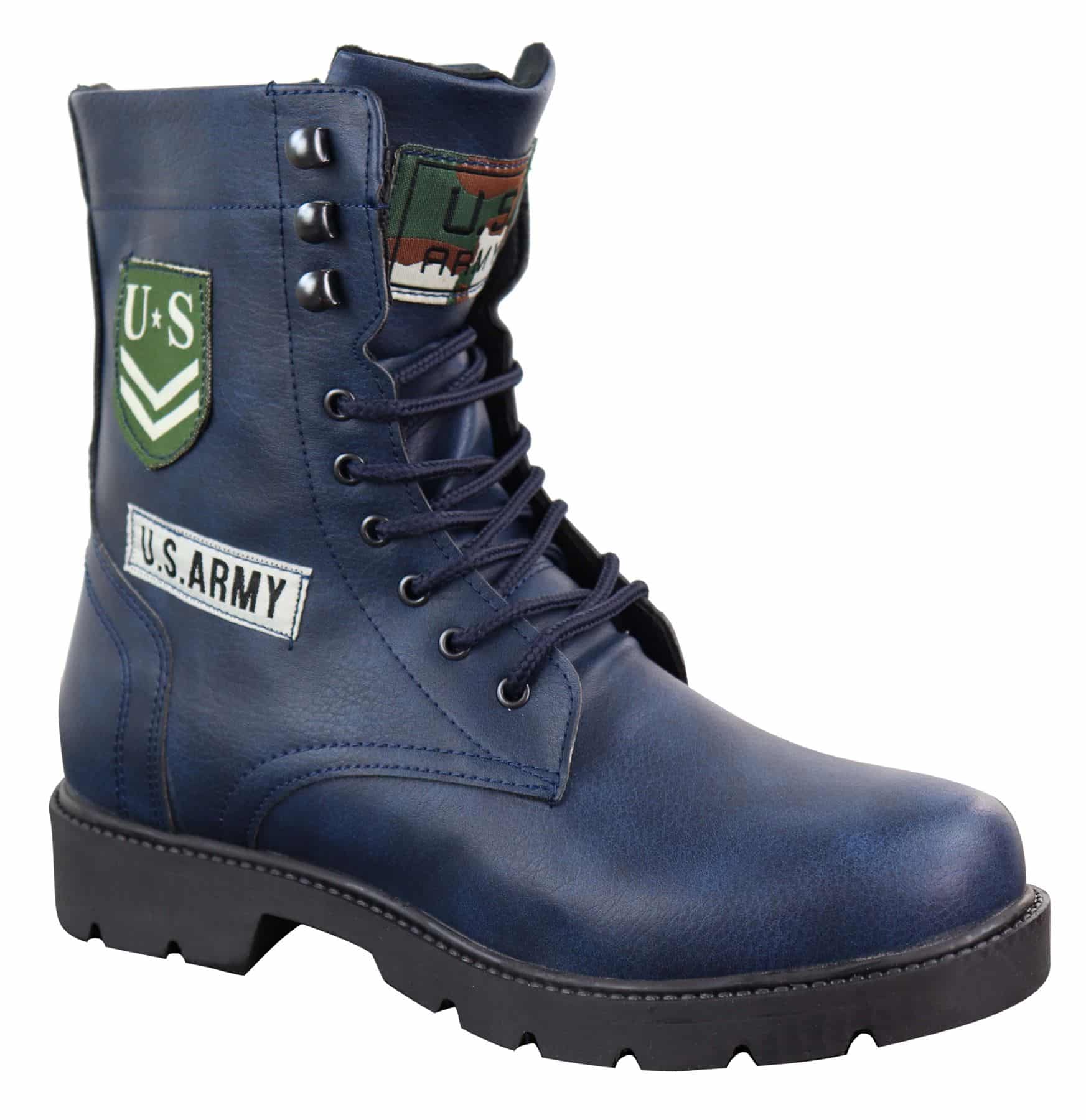 Botas de cano curto estilo exército americano para homem