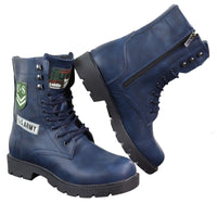 Botas de cano curto estilo exército americano para homem