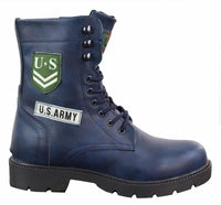 Botas de cano curto estilo exército americano para homem