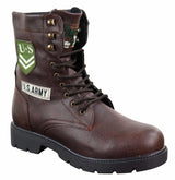 Botas de cano curto estilo exército americano para homem