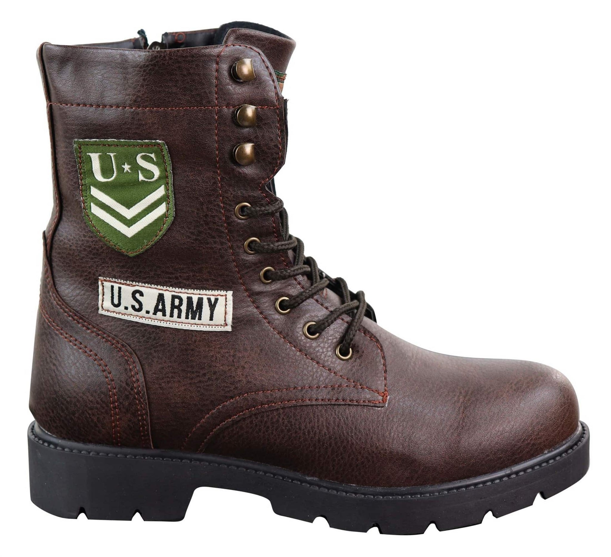 Botas de cano curto estilo exército americano para homem