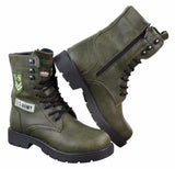 Botas de cano curto estilo exército americano para homem