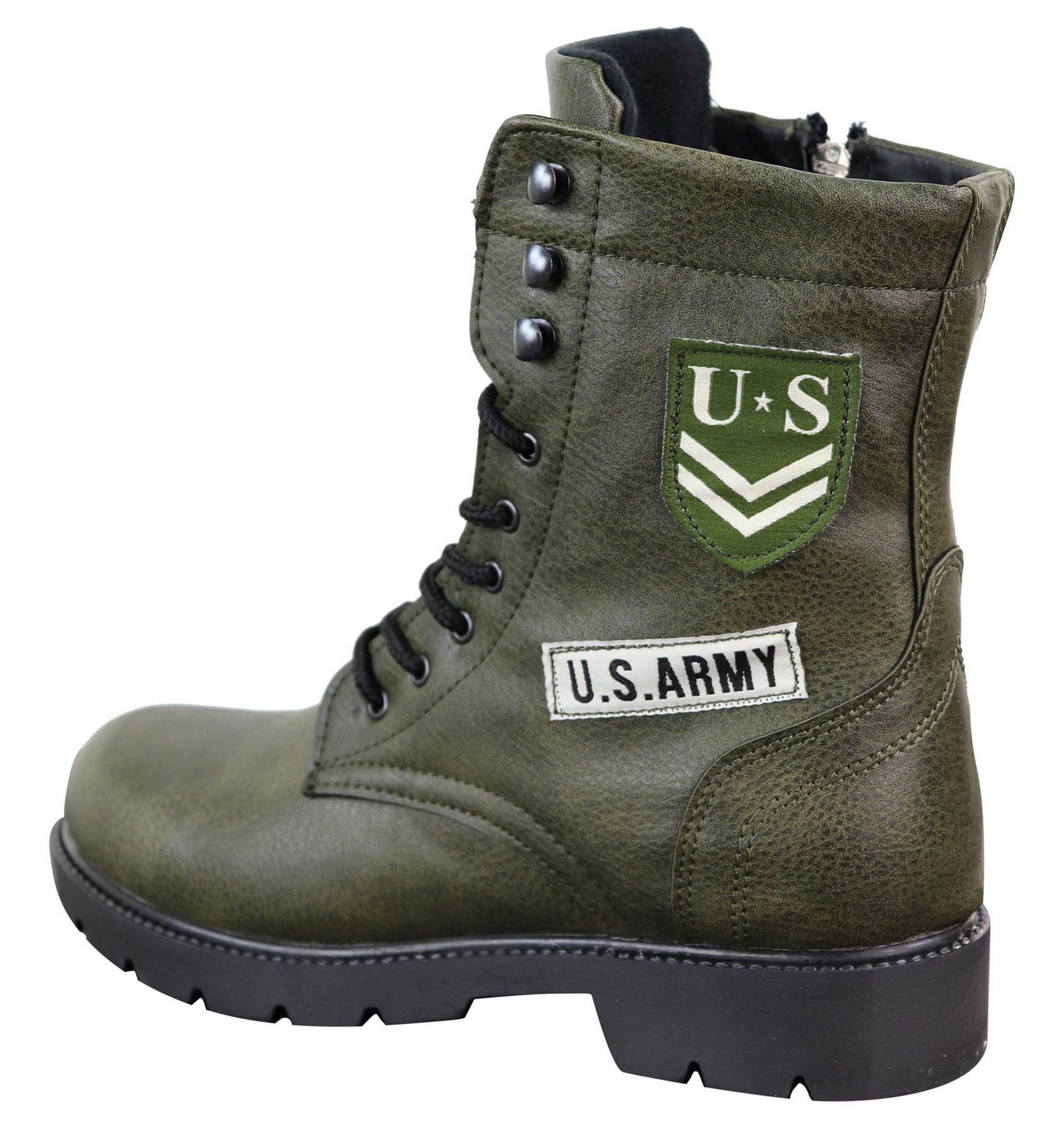 Botas de cano curto estilo exército americano para homem