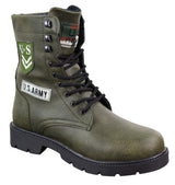 Botas de cano curto estilo exército americano para homem