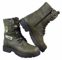 Botas de cano curto estilo exército americano para homem