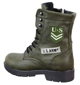 Botas de cano curto estilo exército americano para homem