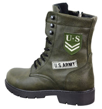 Botas de cano curto estilo exército americano para homem