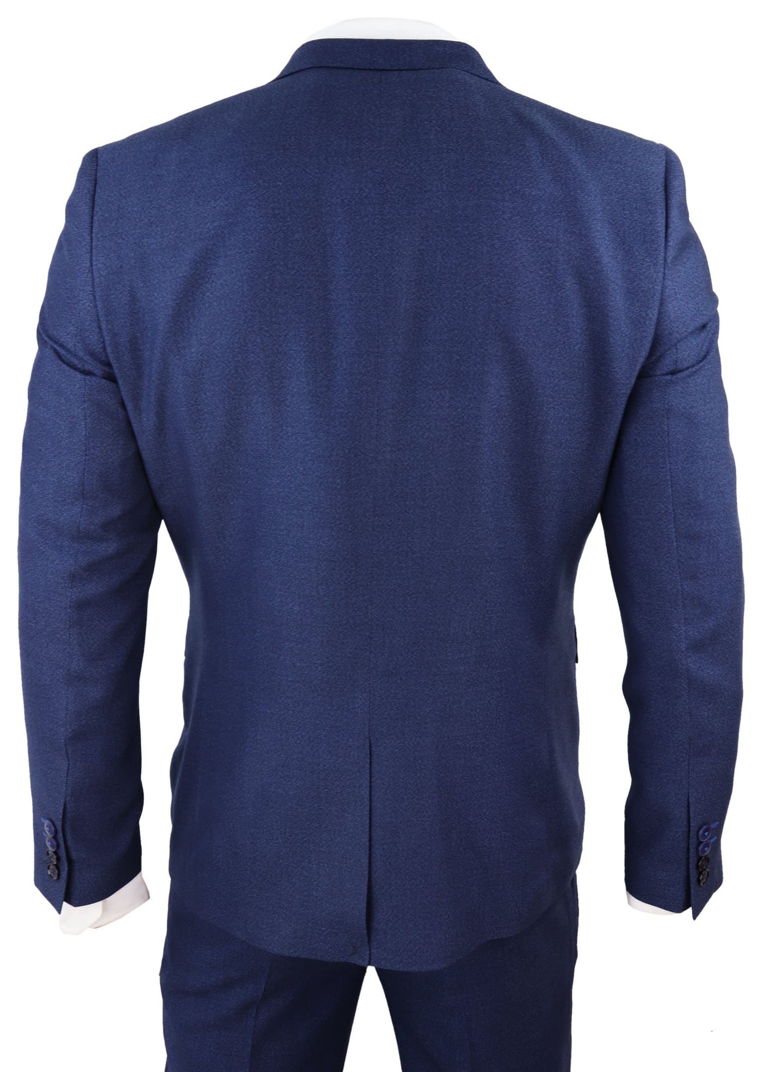 Terno masculino azul marinho slim fit de 3 peças