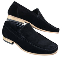 Patron 5588 Sapatos Masculinos Elegantes Casuais Slip On Quadrados em Camurça Italiana