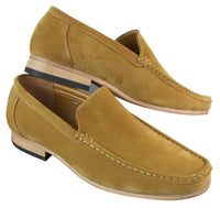 Patron 5588 Sapatos Masculinos Elegantes Casuais Slip On Quadrados em Camurça Italiana