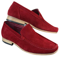 Patron 5588 Sapatos Masculinos Elegantes Casuais Slip On Quadrados em Camurça Italiana