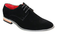 Fiorello 601 Sapato Oxford Masculino de Camurça, Estilo Casual e Elegante, com Cadarço, nas Cores Marrom, Preto e Azul