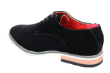 Fiorello 601 Sapato Oxford Masculino de Camurça, Estilo Casual e Elegante, com Cadarço, nas Cores Marrom, Preto e Azul