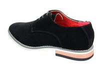 Fiorello 601 Sapato Oxford Masculino de Camurça, Estilo Casual e Elegante, com Cadarço, nas Cores Marrom, Preto e Azul