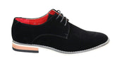 Fiorello 601 Sapato Oxford Masculino de Camurça, Estilo Casual e Elegante, com Cadarço, nas Cores Marrom, Preto e Azul