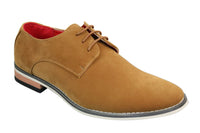 Fiorello 601 Sapato Oxford Masculino de Camurça, Estilo Casual e Elegante, com Cadarço, nas Cores Marrom, Preto e Azul