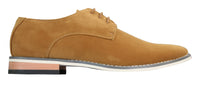 Fiorello 601 Sapato Oxford Masculino de Camurça, Estilo Casual e Elegante, com Cadarço, nas Cores Marrom, Preto e Azul