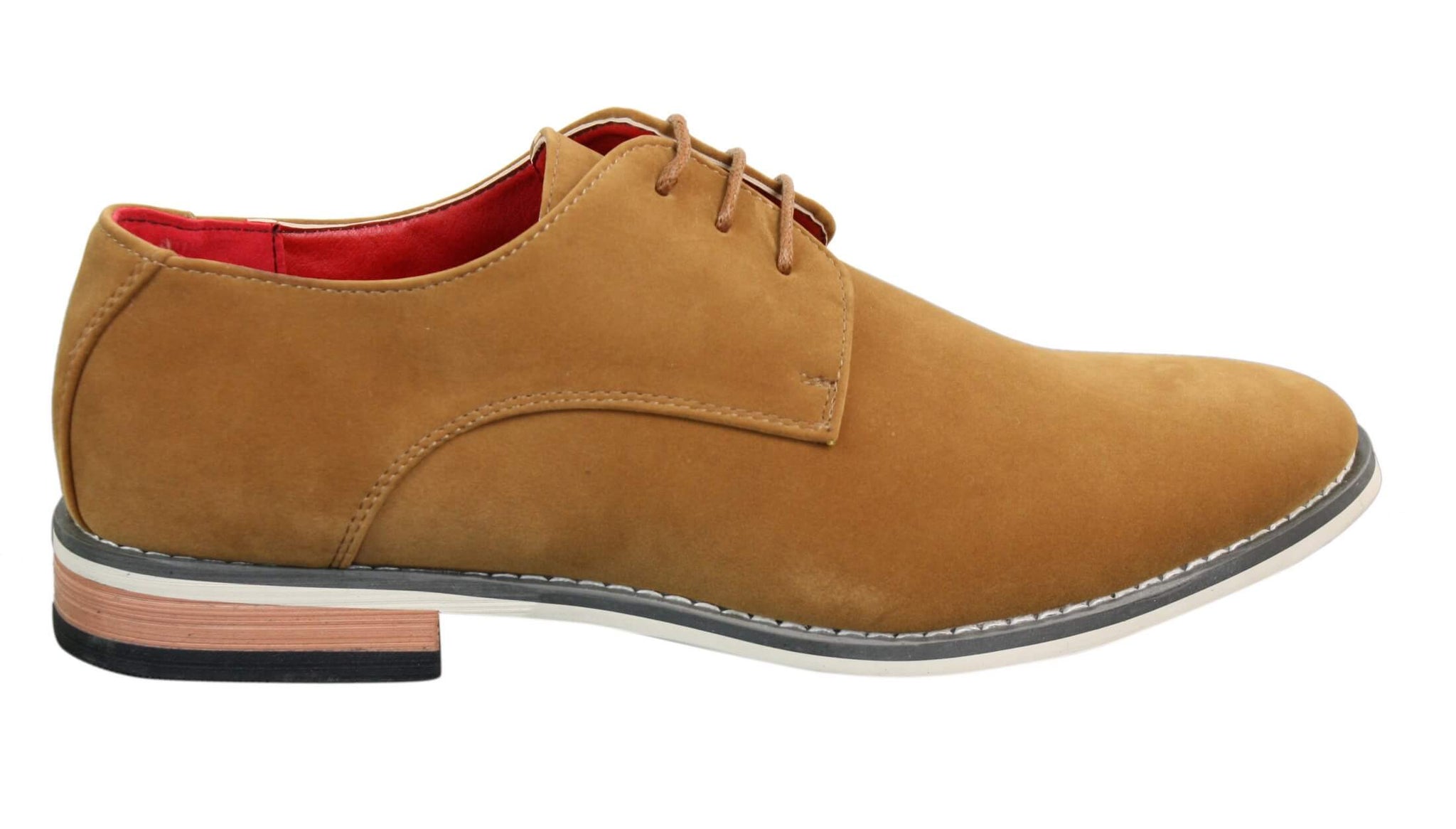 Fiorello 601 Sapato Oxford Masculino de Camurça, Estilo Casual e Elegante, com Cadarço, nas Cores Marrom, Preto e Azul