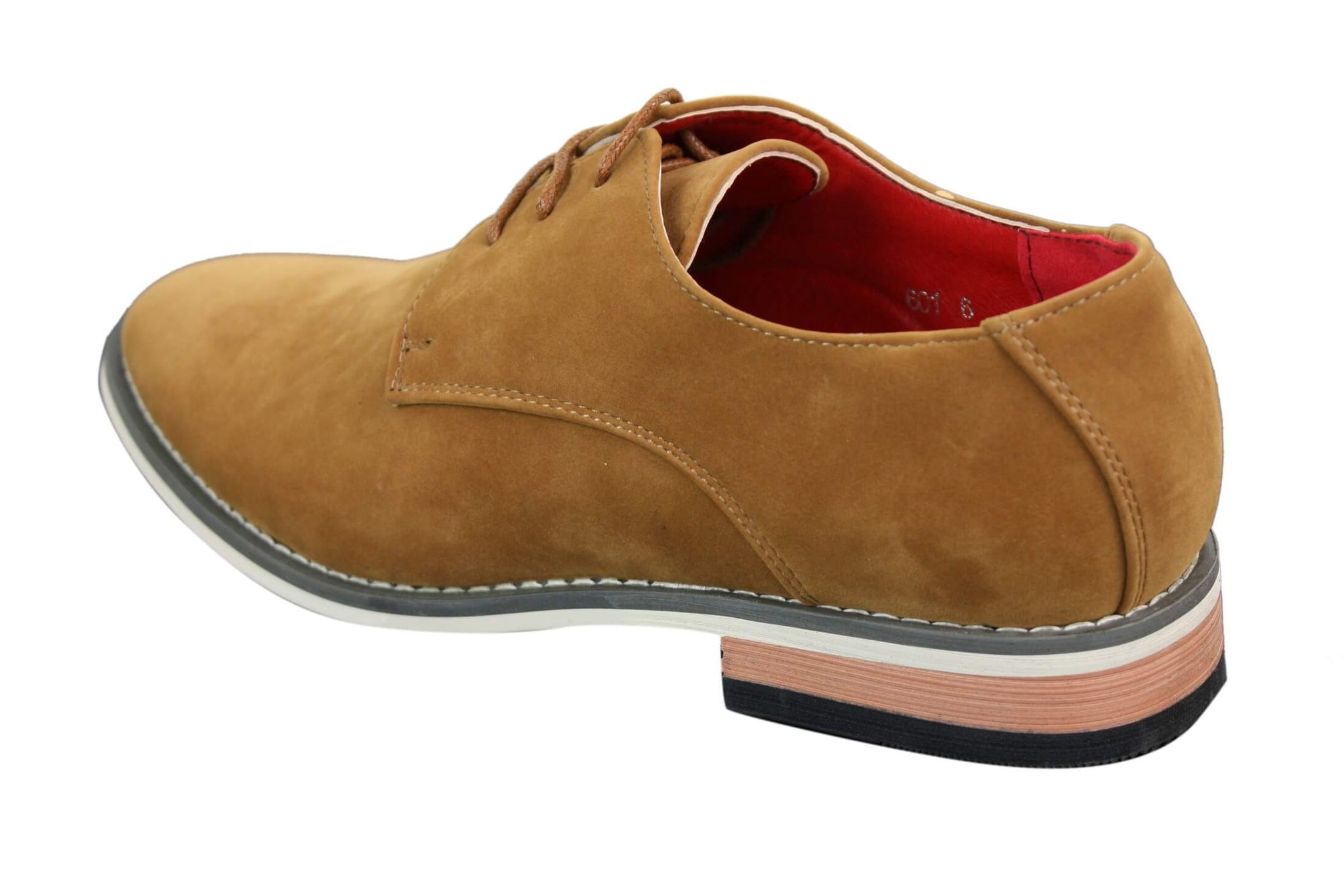 Fiorello 601 Sapato Oxford Masculino de Camurça, Estilo Casual e Elegante, com Cadarço, nas Cores Marrom, Preto e Azul