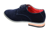 Fiorello 601 Sapato Oxford Masculino de Camurça, Estilo Casual e Elegante, com Cadarço, nas Cores Marrom, Preto e Azul