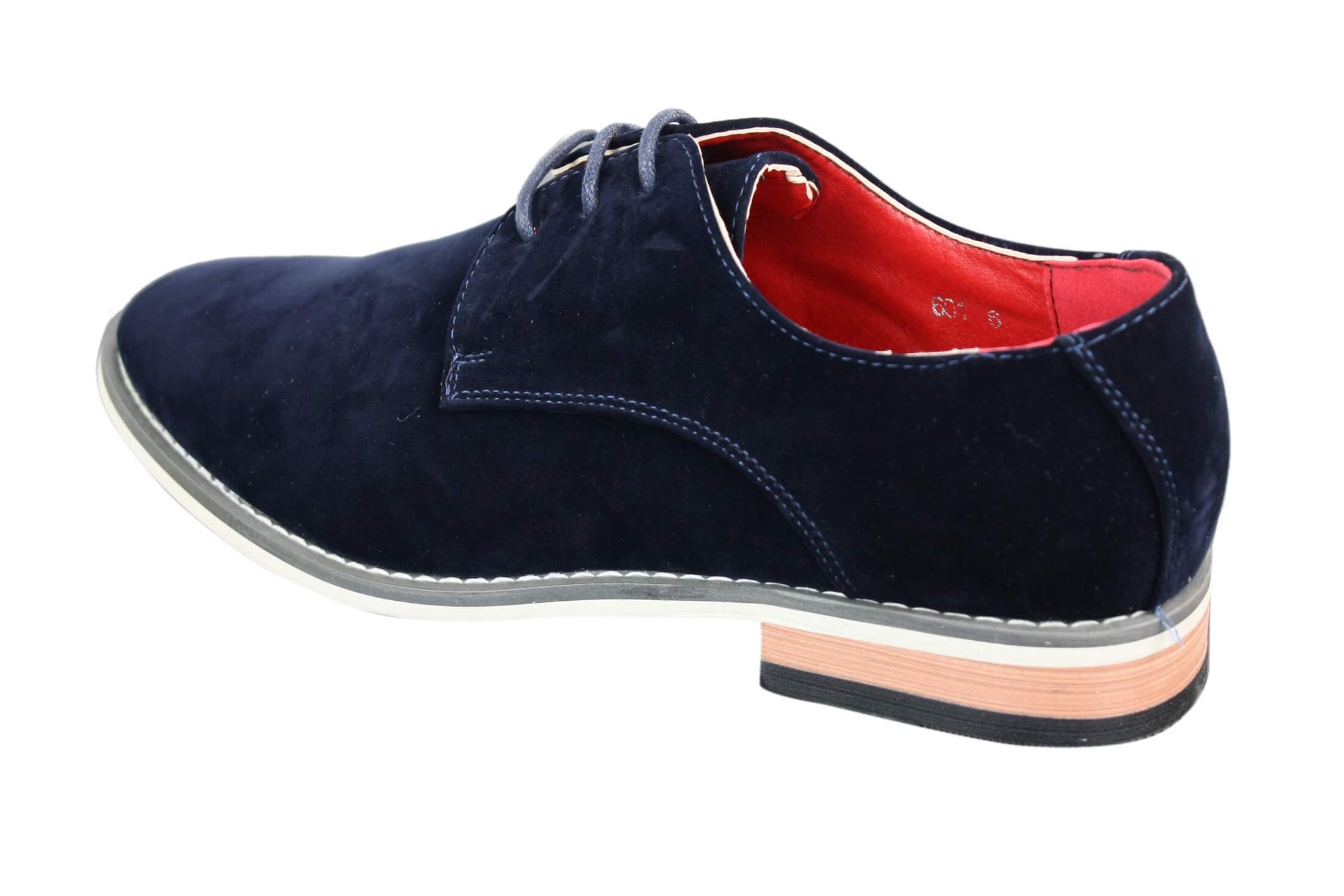 Fiorello 601 Sapato Oxford Masculino de Camurça, Estilo Casual e Elegante, com Cadarço, nas Cores Marrom, Preto e Azul