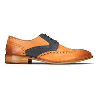Sapatos Brogue masculinos em tons de bege, azul marinho, marrom e vermelho, com cadarço, estilo clássico vintage, para ocasiões formais, em couro legítimo.