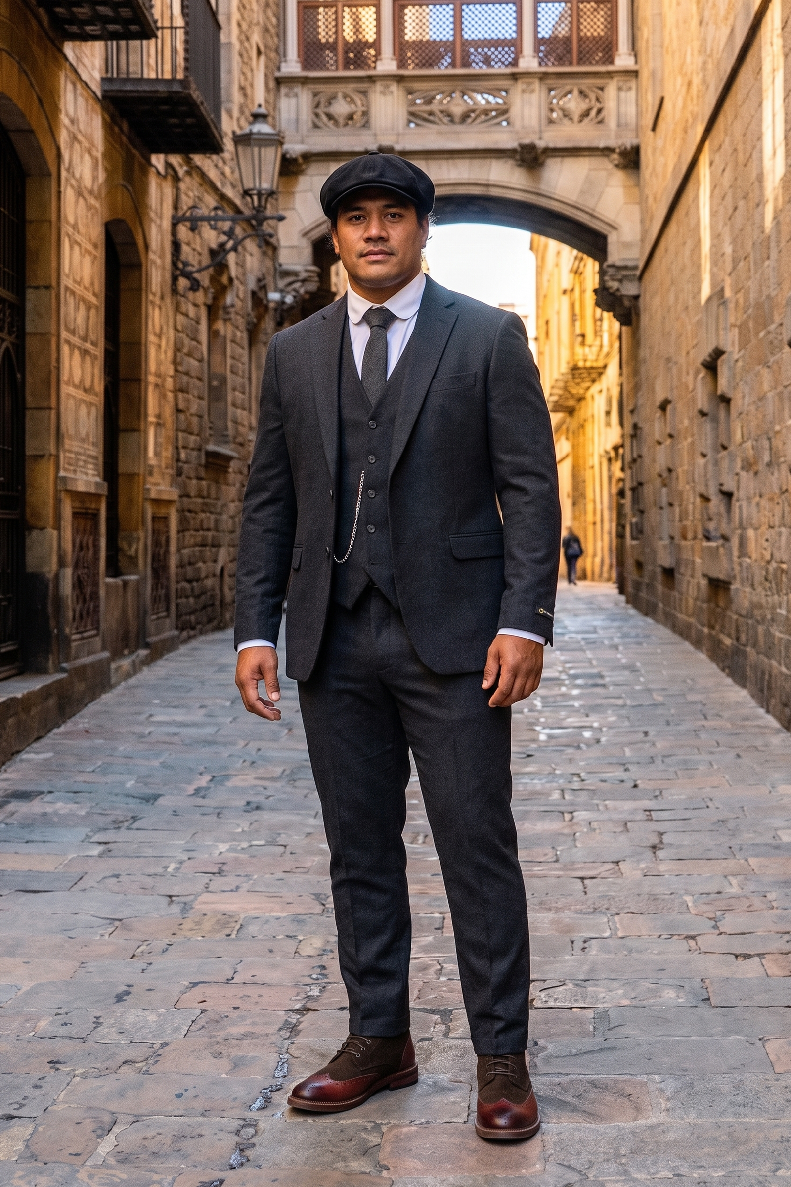 Look #835 styled with Terno masculino preto vintage dos anos 1920