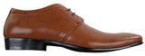 Sapatos masculinos casuais elegantes em couro PU perfurado nas cores preto, bege e marrom.