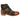 Adan - Botas Oxford de Cano Curto em Couro Marrom com Estampa Floral Masculina